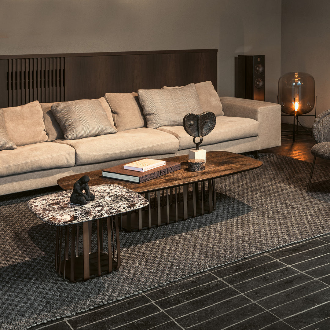 janua | bc 09 basket coffee table rectangular | anthracite smoked oak + black base