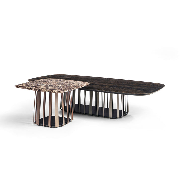 janua | bc 09 basket coffee table rectangular | anthracite smoked oak + black base
