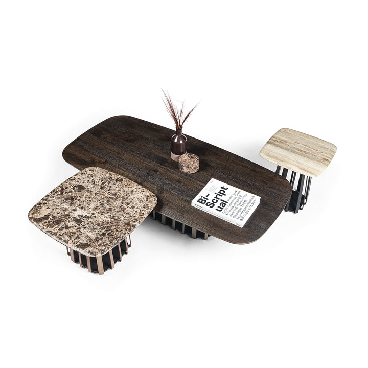 janua | bc 09 basket coffee table rectangular | anthracite smoked oak + black base