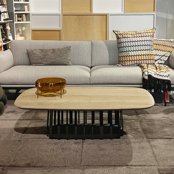 janua | bc 09 basket coffee table rectangular | white smoked oak + black base
