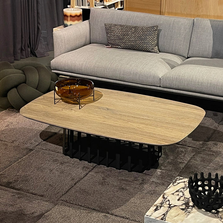 janua | bc 09 basket coffee table rectangular | white smoked oak + black base