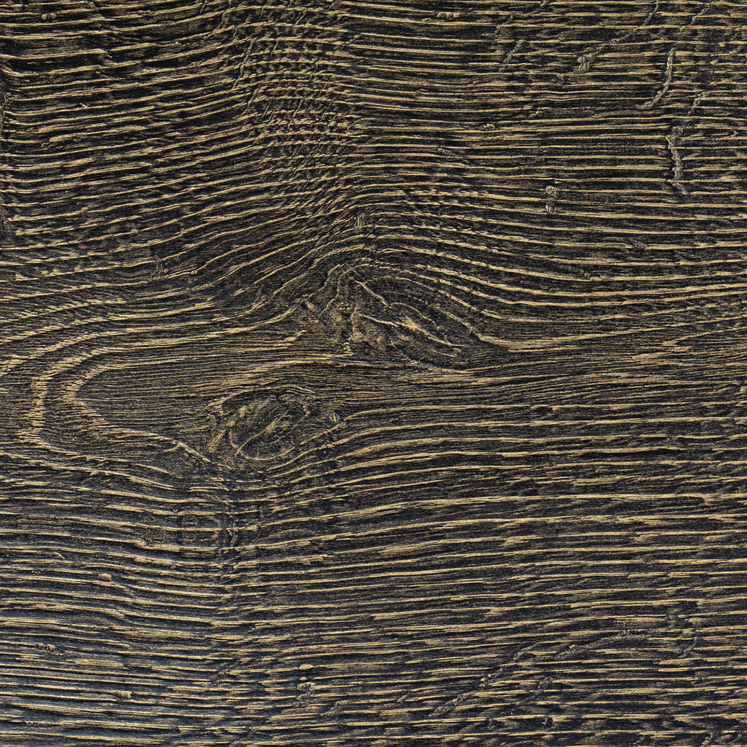 janua | sk 02 cube side table / stool | charred washed oak + gold tone 45cm