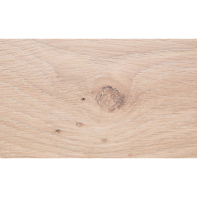 janua | bb 31 connect table round | white pigmented oak + black base 110x75cm