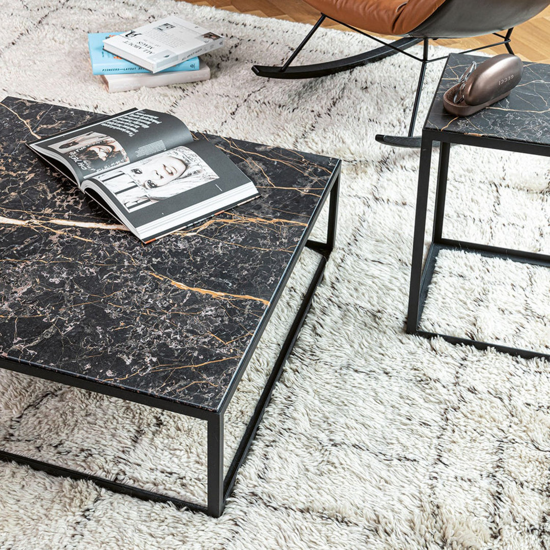janua | sc 54 coffee table | black + gold limestone