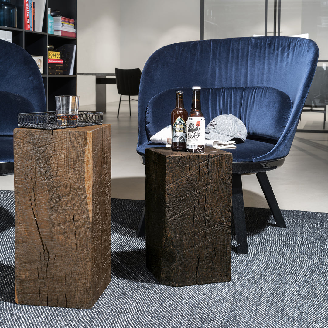 janua | sk 02 cube side table / stool | white smoked oak 55cm