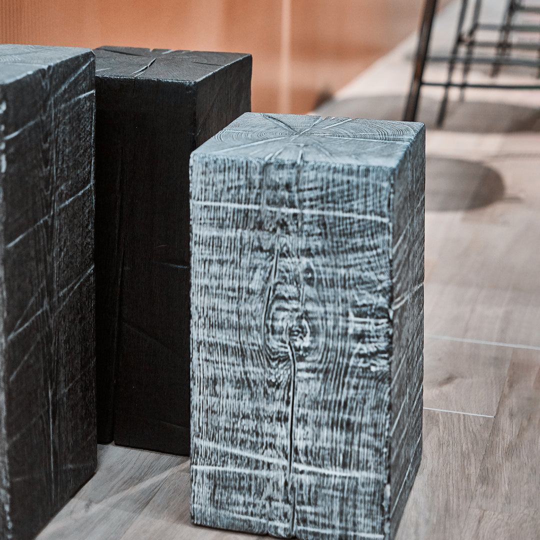 janua | sk 02 cube side table / stool | white smoked oak 55cm