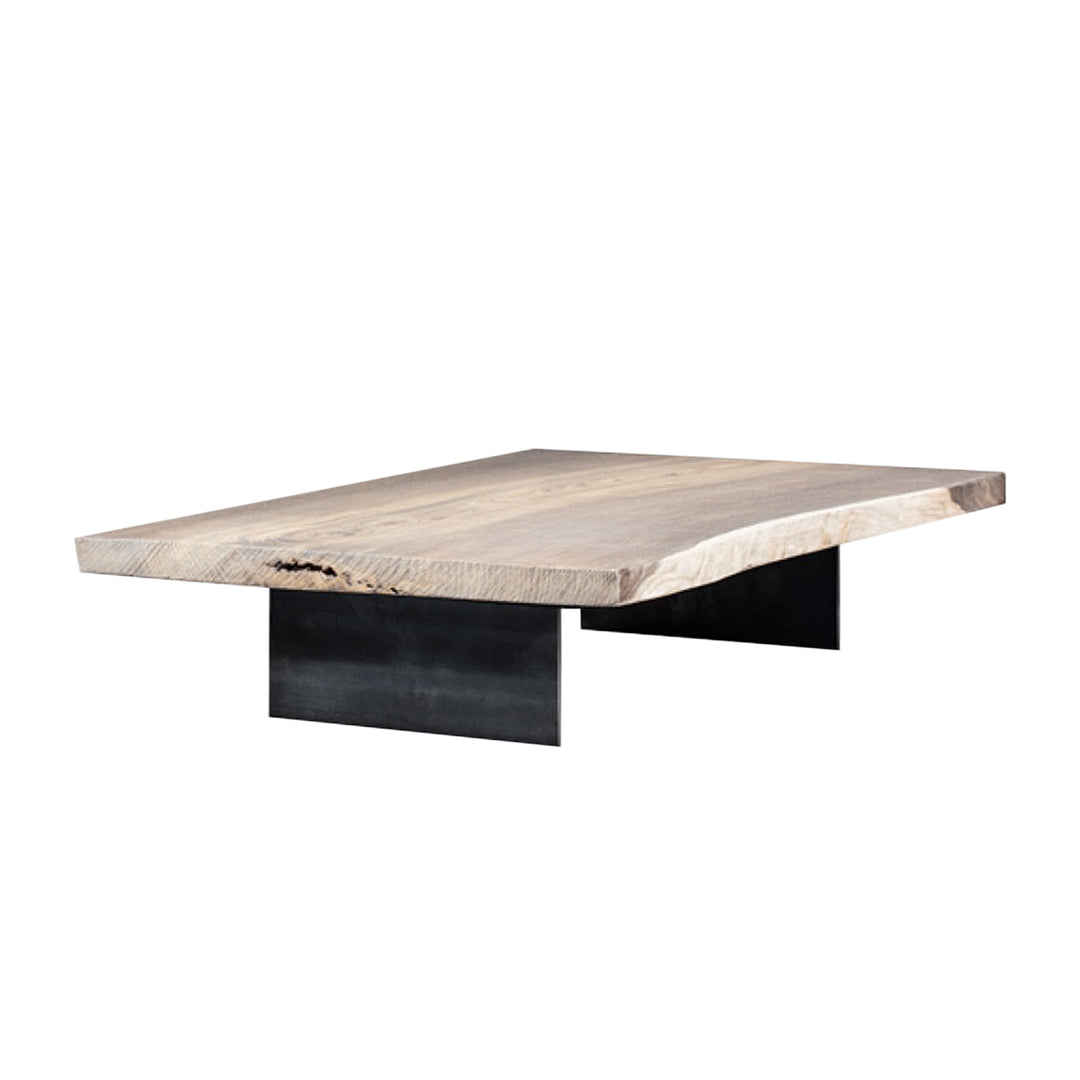 janua | sk 03 coffee table | white smoked oak + black base 160x80cm