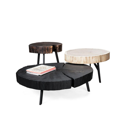 janua | bc 05 stomp table | 40-50cm | charburned oak shade brown + crude steel glaze