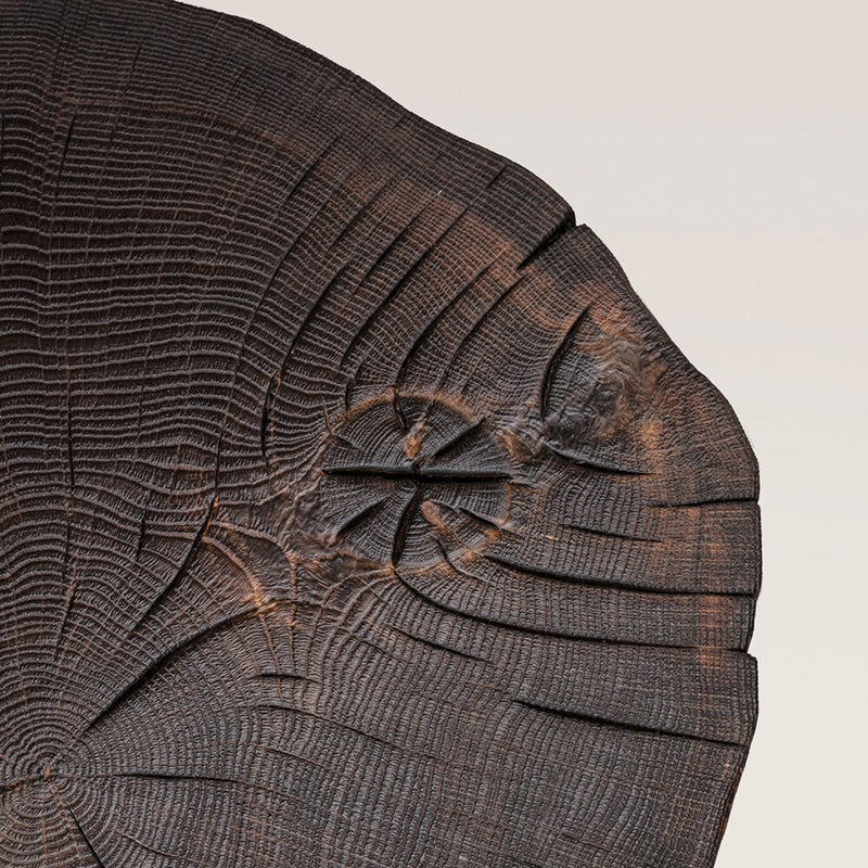 janua | bc 05 stomp table | 30-40cm | natural smoked oak raw