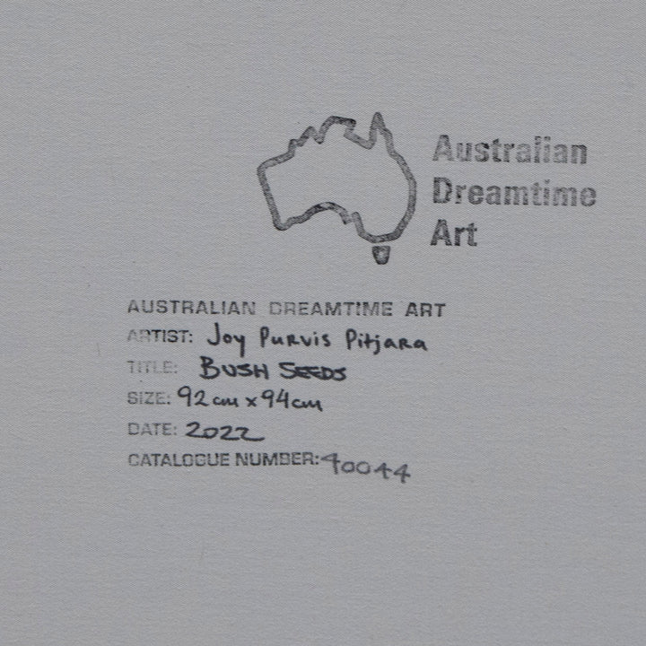 joy purvis pitjara | original artwork | bush seeds - ID40044