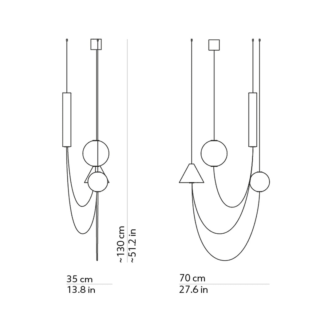 kdln | mars suspension pendant | black