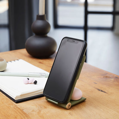 kreafunk | recharge plus wireless charger | dusty olive