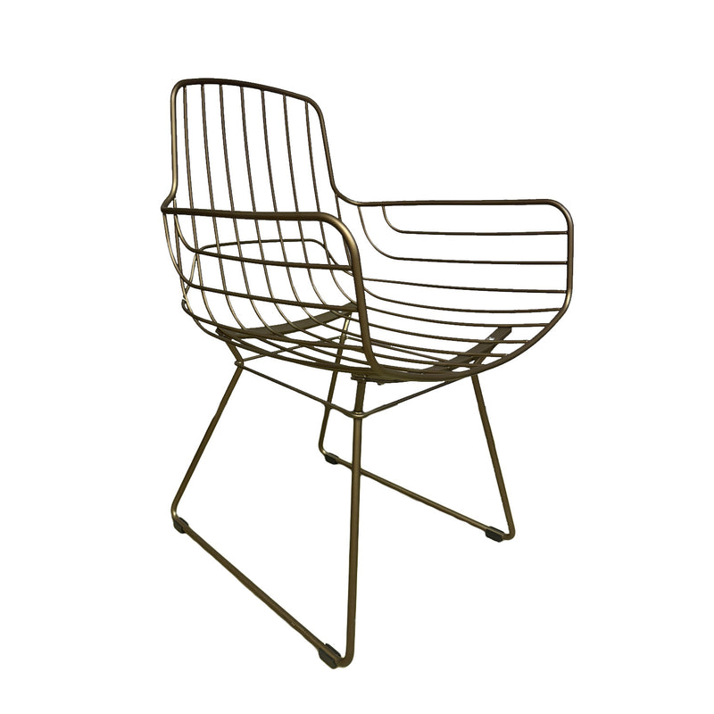 freifrau | leyasol armchair high | FRAME + CUSHION INSERT ONLY - indoor | steel brass glaze