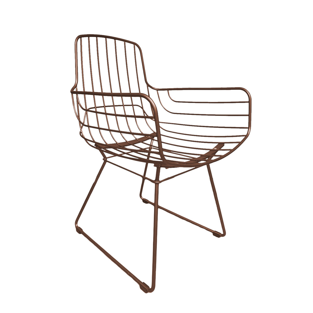 freifrau | leyasol armchair high | FRAME + CUSHION INSERT ONLY - indoor | steel copper glaze