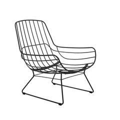 freifrau | leyasol lounge chair | FRAME + CUSHION INSERT ONLY - indoor/outdoor | deep black