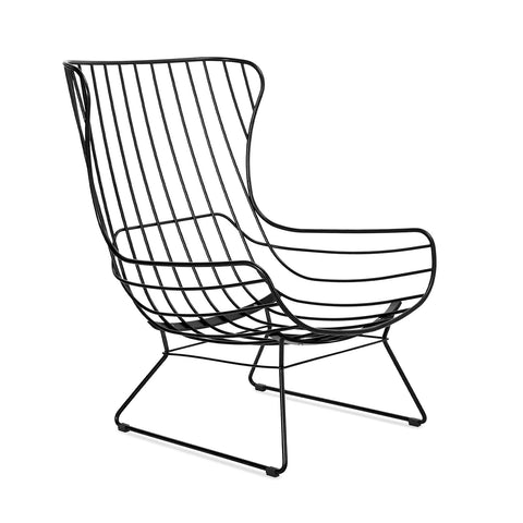 freifrau | leyasol wingback chair FRAME ONLY | deep black