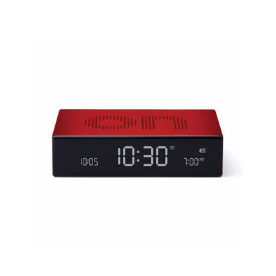 lexon | flip premium reversible LCD alarm clock | red