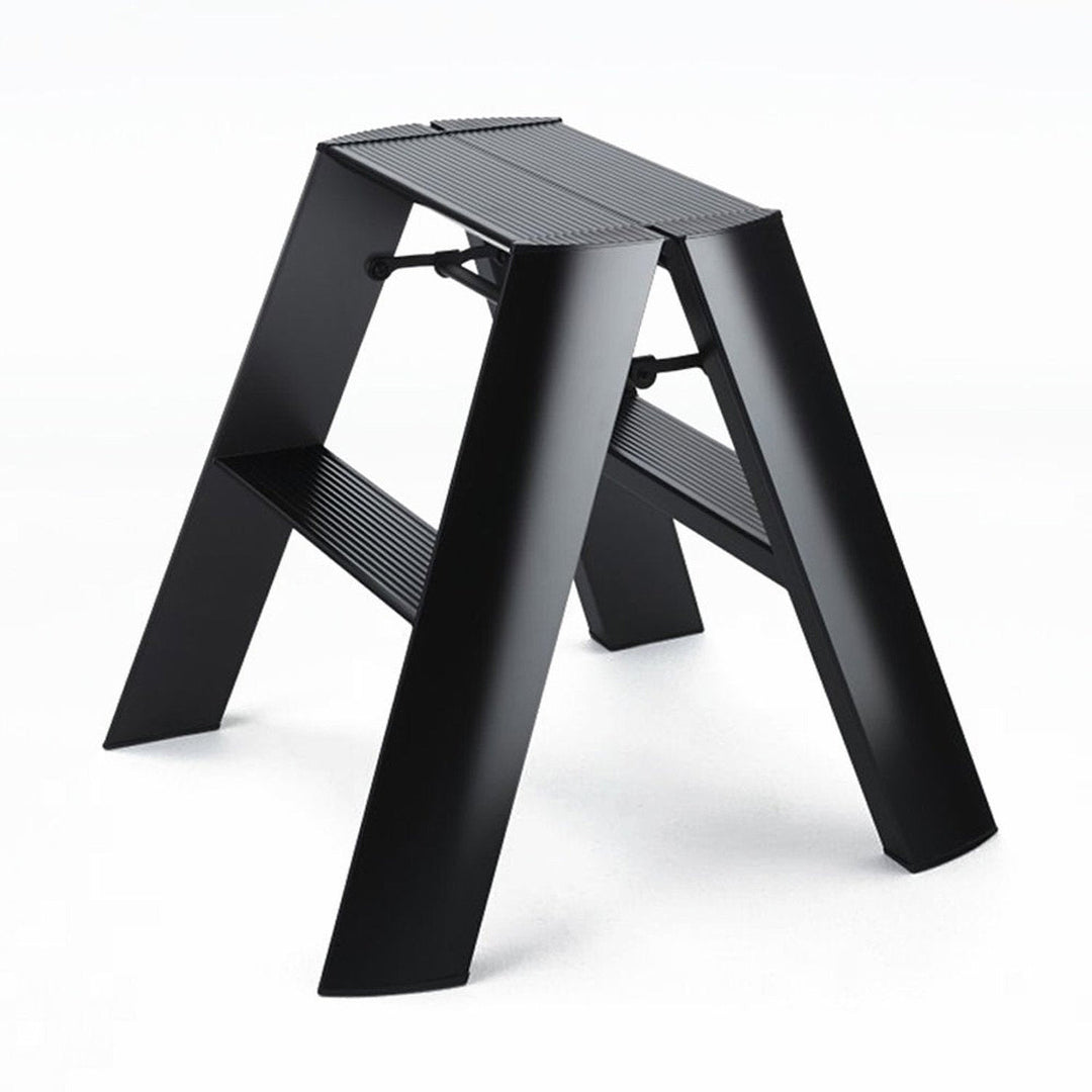 hasegawa | lucano 2 step ladder | black wide