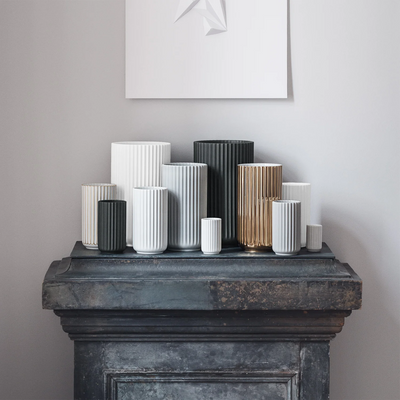 lyngby | porcelain vase 25cm | black - LC