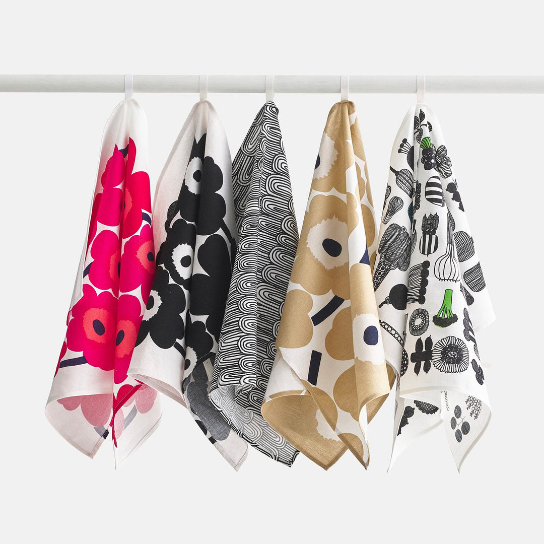 marimekko | pieni unikko tea towel set | colour 185 - DC – top3 by design