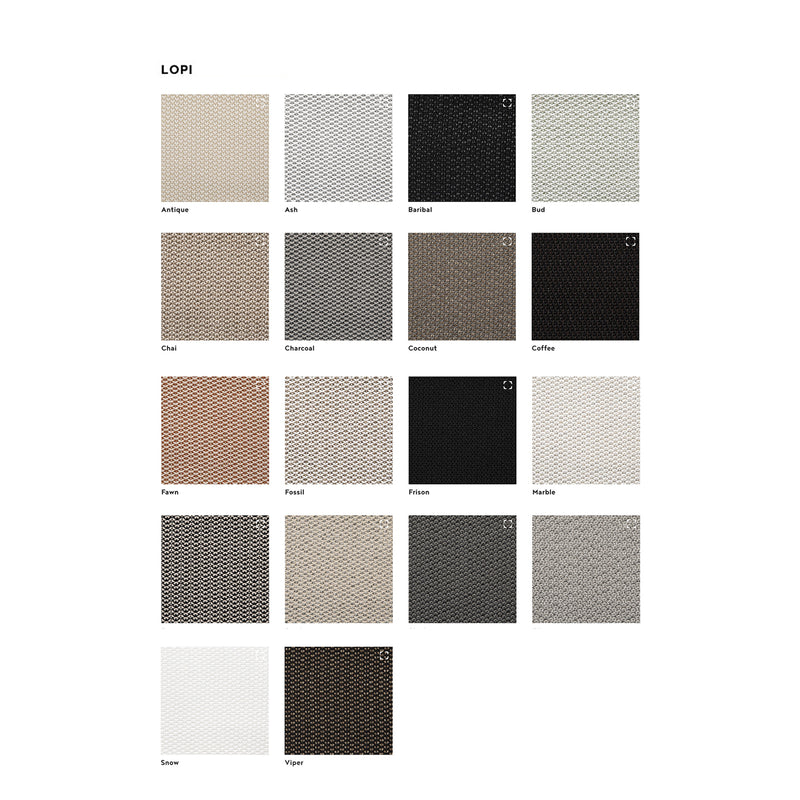 freifrau | leyasol outdoor ottoman | lopi beldi + grey white frame