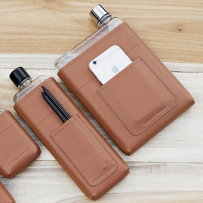 memobottle | sleeve A5 leather | tan - DC