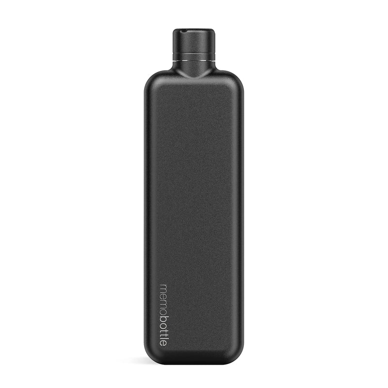 memobottle | bottle slim stainless steel | black