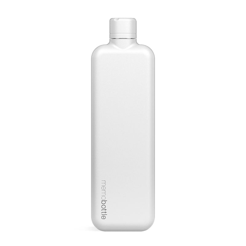 memobottle | bottle slim stainless steel | white