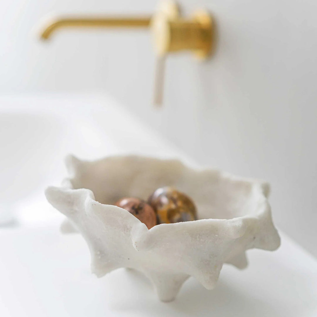 mette ditmer | art piece | chestnut bowl | off white