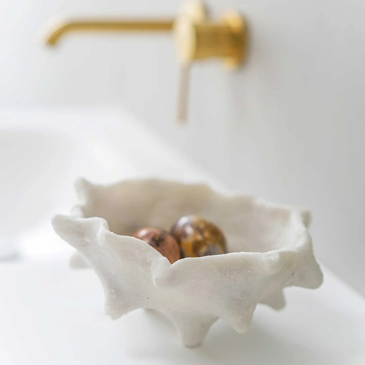 mette ditmer | art piece | chestnut bowl | off white