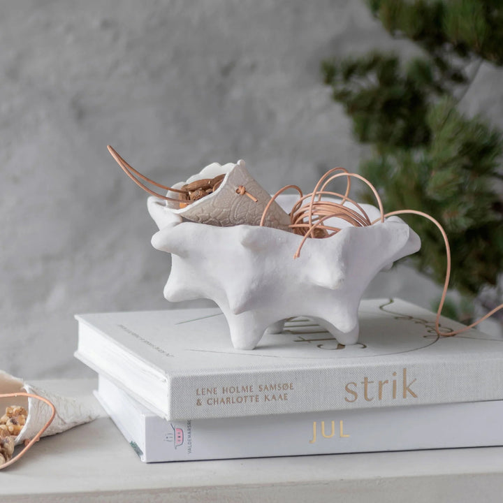 mette ditmer | art piece | chestnut bowl | off white