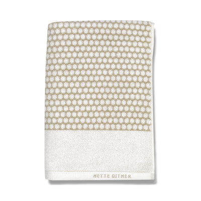 mette ditmer | grid bath towel | sand + off white