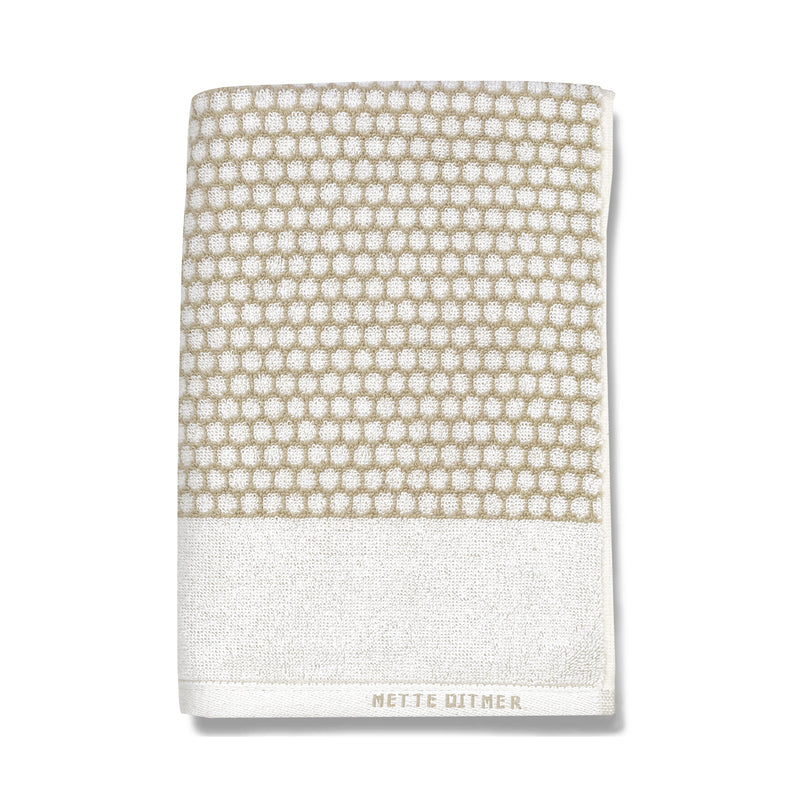 mette ditmer | grid bath towel | sand + off white - LC