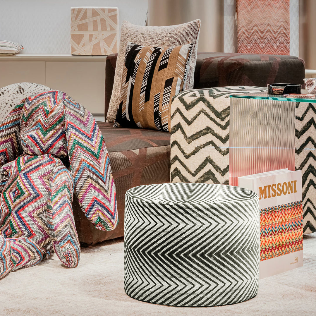 missoni home | ziggy cylinder pouf | colour 601