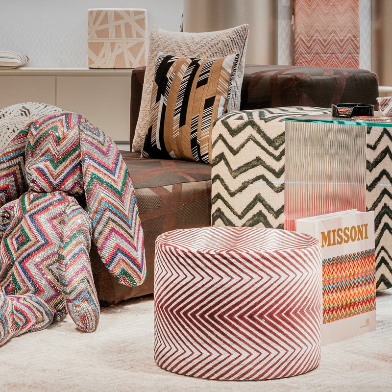 missoni home | ziggy cylinder pouf | colour 156