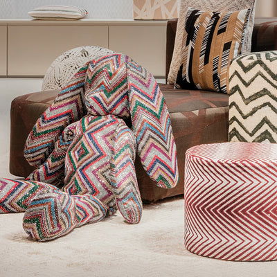 missoni home | ziggy cylinder pouf | colour 156