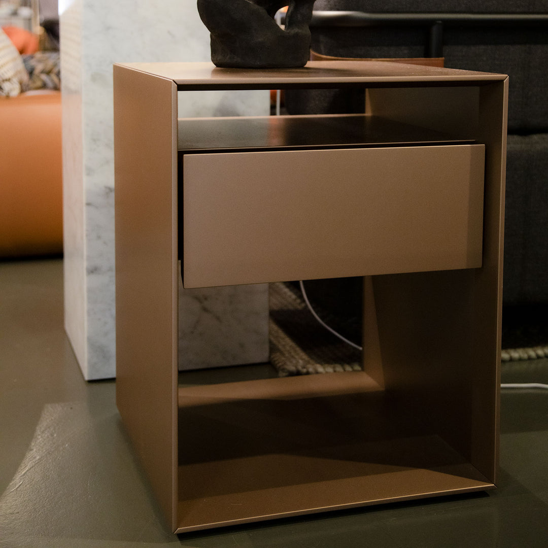 moeller design | RAG BOX K40 | chest with 1 drawer | metallic bronze ...