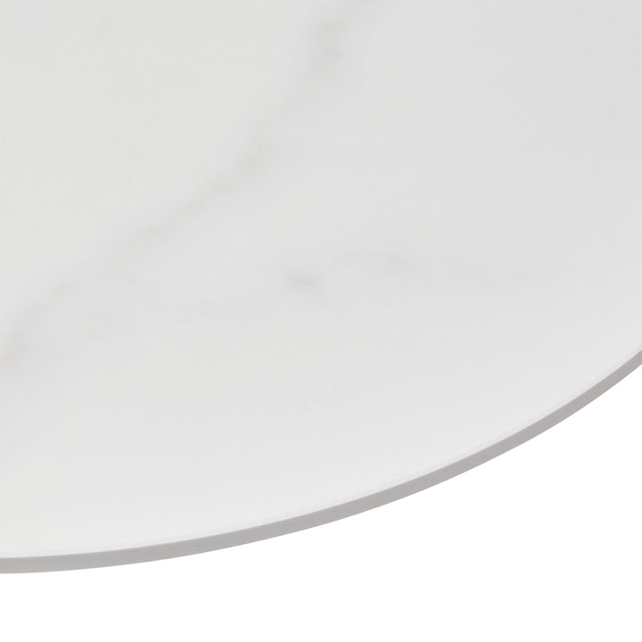 moeller design | CARRY coffee table | white calacatta ceramic + gold frame