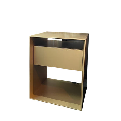 moeller design | RAG BOX K40 | chest with 1 drawer | metallic gold