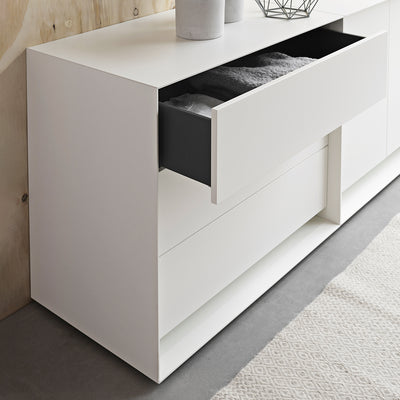 moeller design | rag box K120 | chest with 3 drawers | black + mud grey