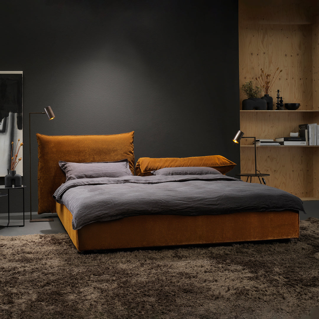 moeller design | ROSE king bed with adjustable headrest | charmelle cord 52