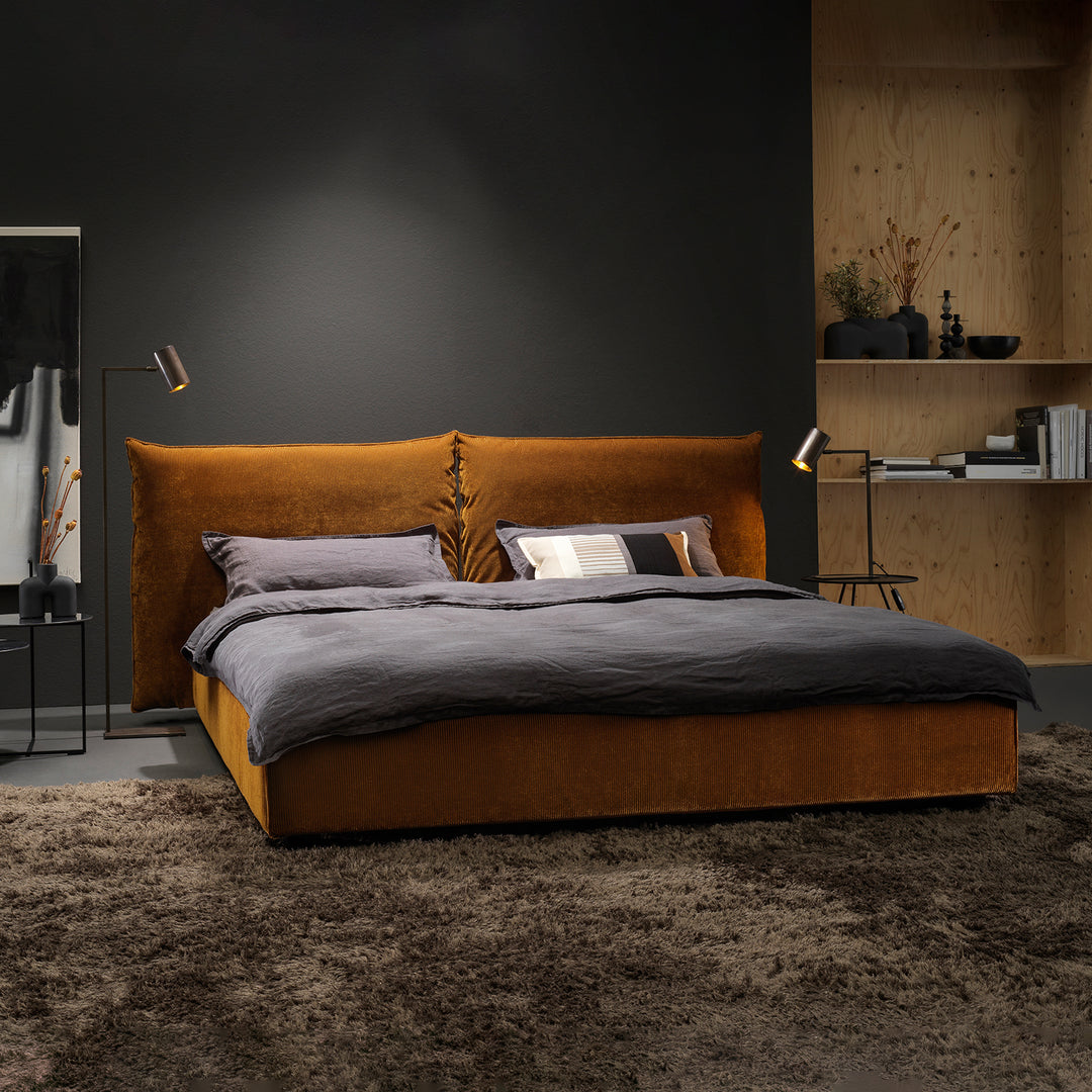 moeller design | ROSE king bed with adjustable headrest | charmelle cord 52