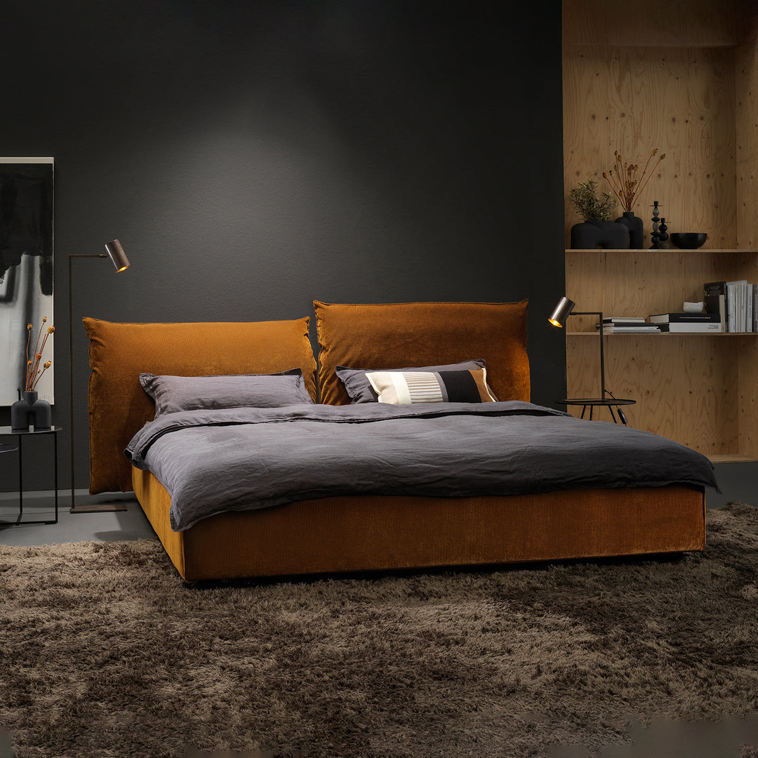 moeller design | ROSE king bed with adjustable headrest | charmelle cord 52