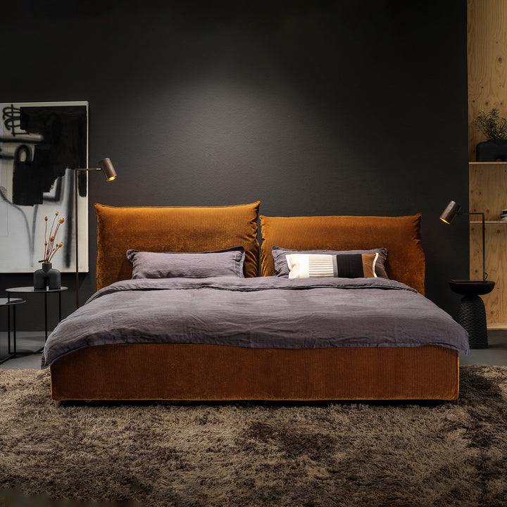 moeller design | ROSE king bed with adjustable headrest | charmelle cord 52