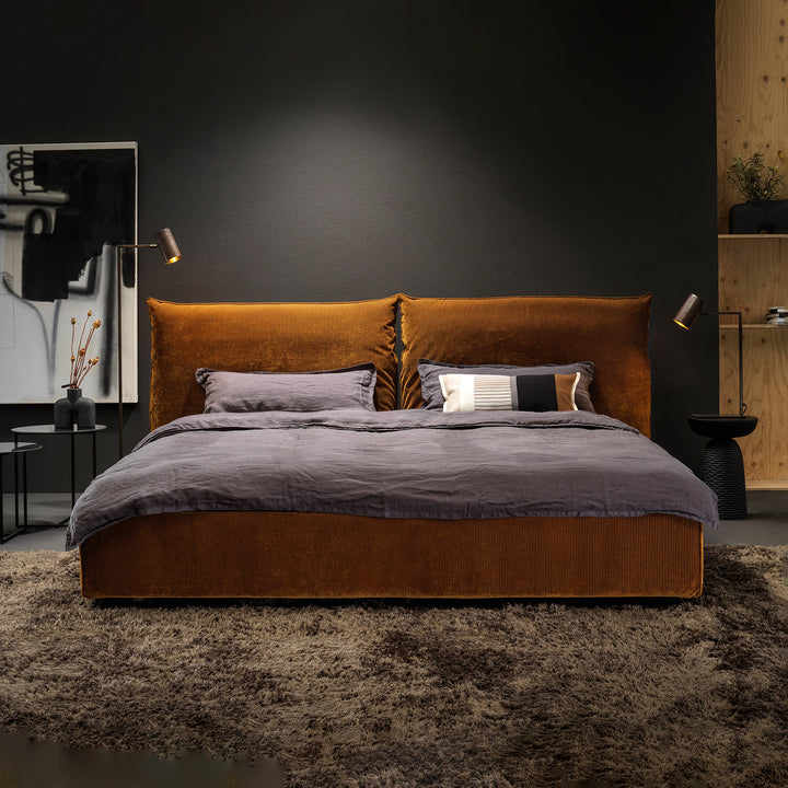 moeller design | ROSE king bed with adjustable headrest | charmelle cord 52