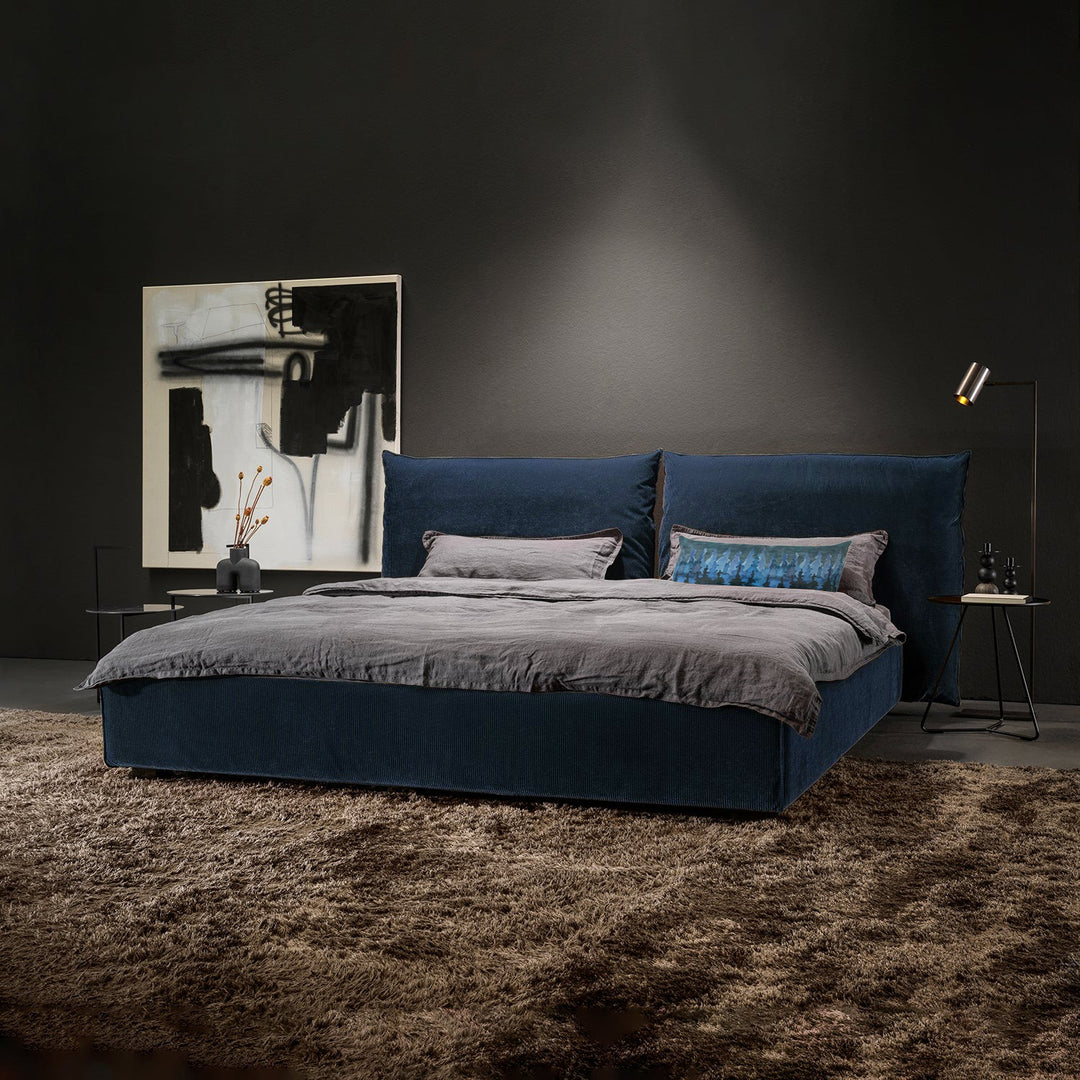moeller design | ROSE king bed with adjustable headrest | charmelle cord 64