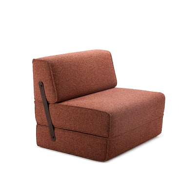 moeller design | slounge sleeper chair | loop burgundy 34 + leather strap