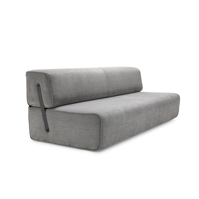 moeller design | slounge sofa bed | loop thyme 206 + leather strap