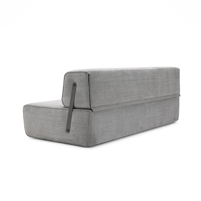 moeller design | slounge sofa bed | loop thyme 206 + leather strap