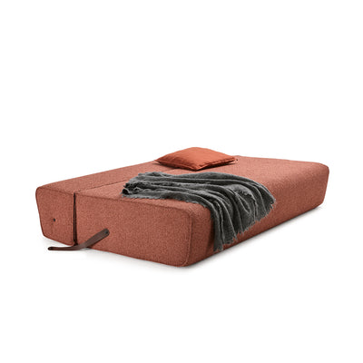 moeller design | slounge sofa bed | loop burgundy 34 + leather strap